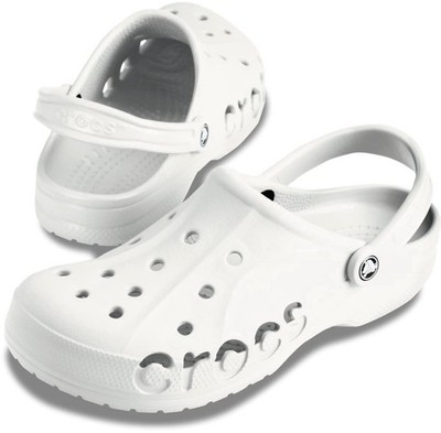 White Crocs Adult Baya Clogs M10/W12