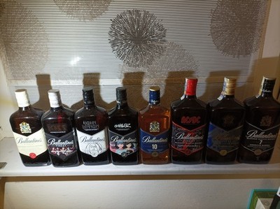 8 Flaschen Ballantine's Ballantines rar Sammlung Blended Scotch Whisky 40,0 % 
