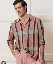 Todd Snyder Men's Salmon Pink Relaxed Cotton Popover Shirt Size:M