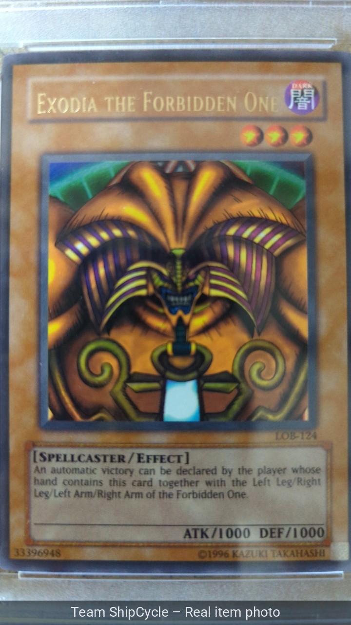 YUGIOH 2002 LEGEND OF BLUEEYES EXODIA THE FORBIDDEN ONE LOB 124 PSA 9 G2U view 4