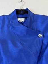 Tahari ASL Sheath Dress and Crop Jacket 2 Piece. Size 8 Royal Blue Suit Elegant