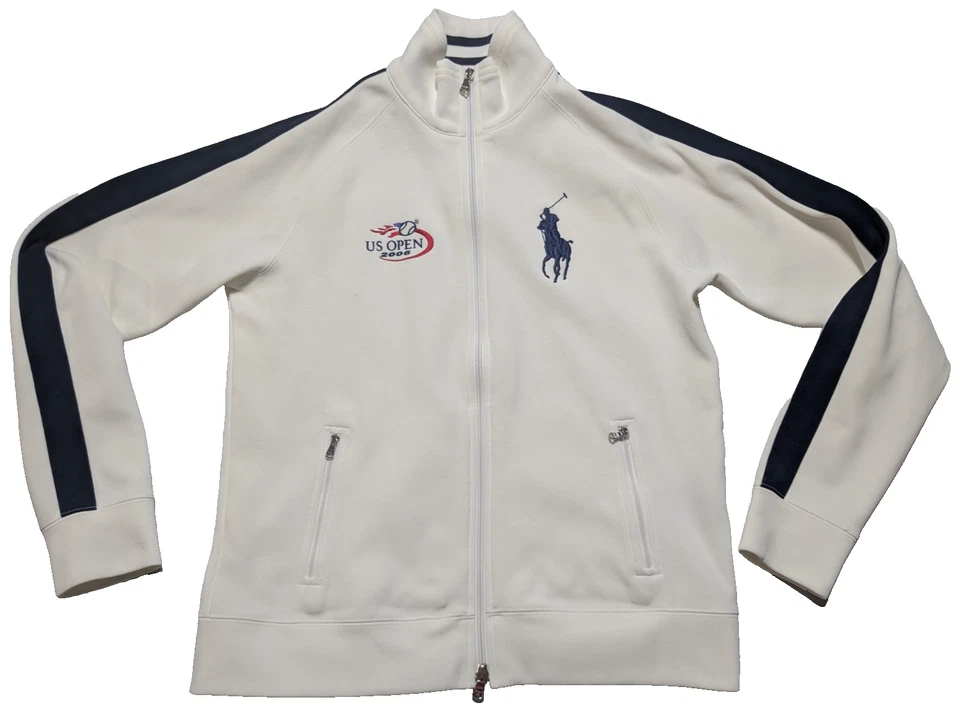 RLX Ralph Lauren US OPEN 2006 White Full Zip Big Pony Track Jacket - Women Large - Image 2 of 4