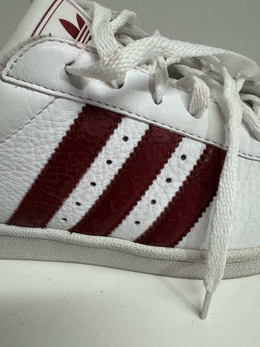 adidas Superstar Classic 80s Vtg Deluxe White Red Released 03' Sz