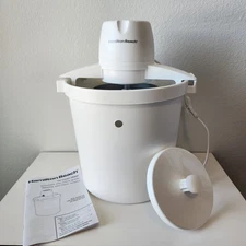 Hamilton Beach Automatic Ice Cream Maker, 4 quart, White #68330N- New Open Box