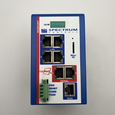 Spectrum Controls WebPort WP-R-ET-SW-0 Remote Access Module Gateway VPN Cellular