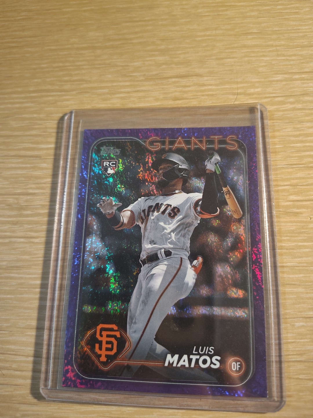 Luis Matos #'d /799 - 2024 Topps Purple Holofoil Rookie SP #28 Giants