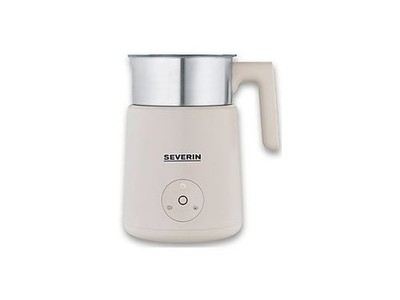 SEVERIN SM 3589 Milchaufschäumer, beige, gebürstet, silber, 500 Watt, 400 ml