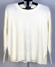 Express Women s Small White Long-Sleeve Knitted Mock-Neck Sweater