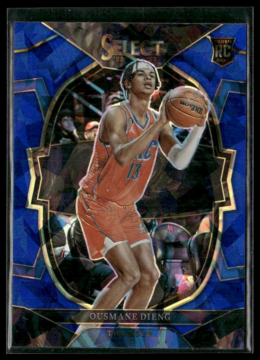 2022-23 Panini Select #76 Ousmane Dieng Red Cracked Ice Prizms