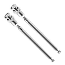 1 Pair VHF/UHF/AM/FM BNC Connector Telescopic Antenna For Radio Scanner