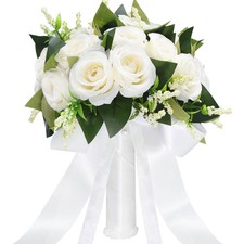 8.3 inch Wedding Bouquets for Bride Bridesmaid Bridal Bouquet Artificial Rose...