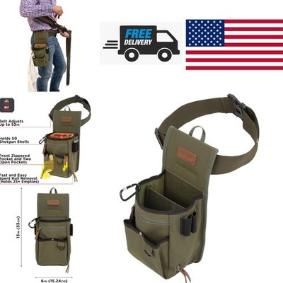 Versatile Shell Holder for 12 Gauge Ammo with Four Pockets and Durable Fabric