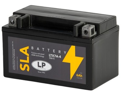 AGM Motorradbatterie YTX7A-BS LANDPORT LTX7A-4 12V 6Ah 50615LF GTX7A-BS FTX7A-BS