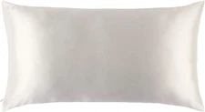 Slip King Pure Silk Pillow Case - 100% Pure 22 Momme Mulberry King Size - White