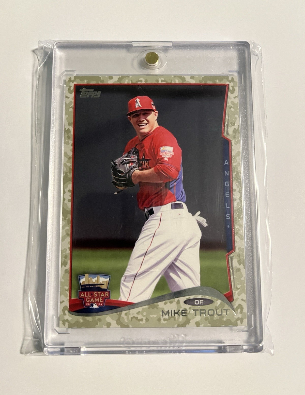 2014 Topps Update Series All-Star Mike Trout Angels US-54 Camo Parallel /99