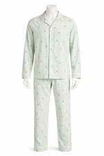 Men s XL Gingerbread Pajama Set Wondershop Cream Striped Flannel Holiday