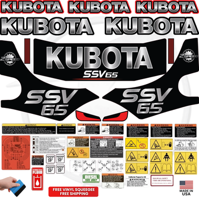 #ad Fits Kubota SSV 65 Complete Decal Kit Skid Steer Stikers Free Shipping $168.95
