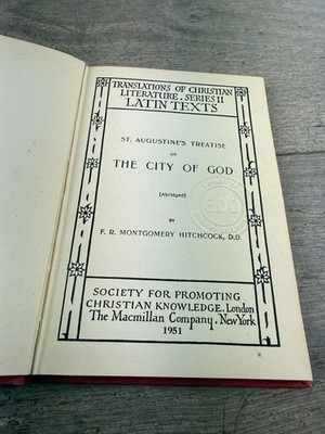 Vintage 1951 St Augustine City Of God Abridged Hitchcock Christian Red HC