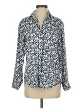 Grayson Women Blue Long Sleeve Button-Down Shirt XS
