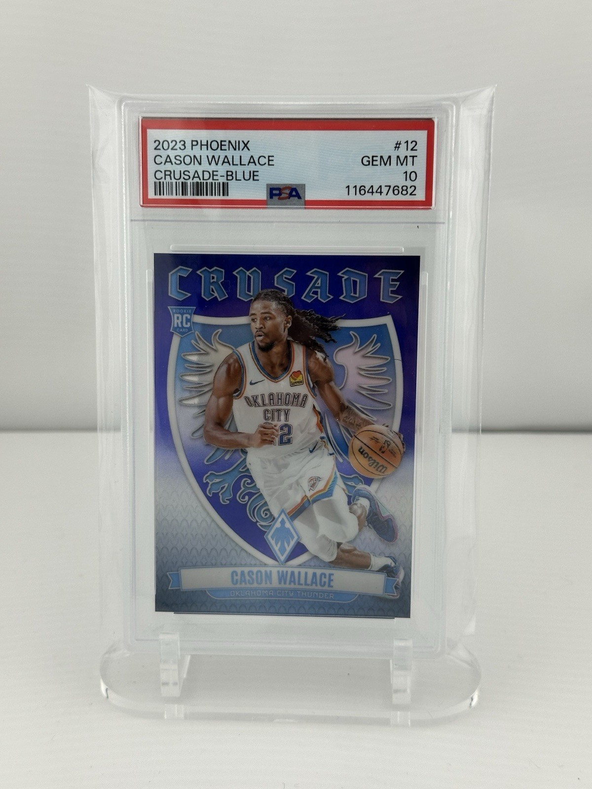 2023-24 Panini Phoenix - Crusade Cason Wallace #12 Blue #7/25 RC