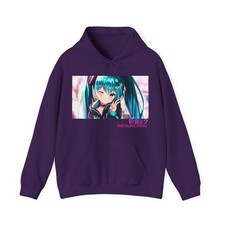 Miku Hoodie, Hatsune Miku Vocaloid Hooded Sweater, Japanese Streetwear