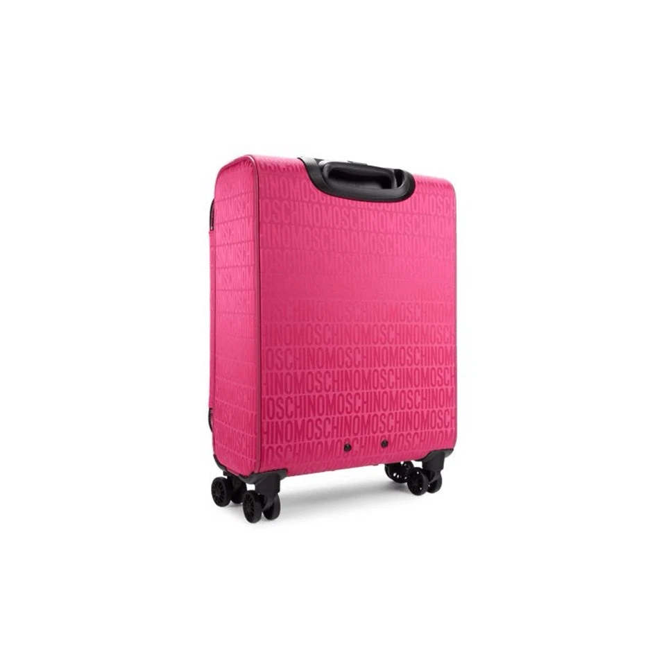 Moschino Nuevo Estuche Trolley de Nylon con Logotipo Completo en Rosa Foto 4 de 4