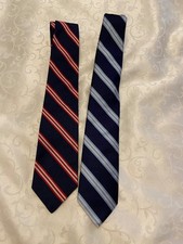 Brooks Brothers 100 Silk Repp Stripe 1 lot of 2