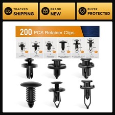Universal Plastic Fender Clips 200pcs Push Retainer Kit Six Sizes for Car