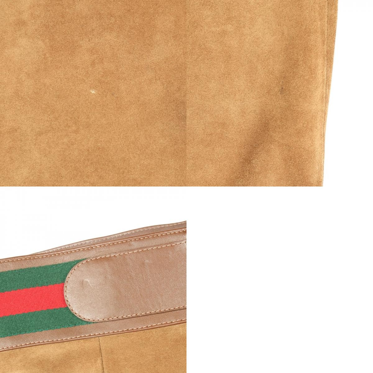 GUCCI Horsebit Sherry Line skirt 626888 Suede leather Brown Used Women size 44 thumbnail 12