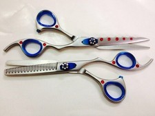 6" Pro Hair Cutting Thinning SET Barber Scissors Shears Free Shipping Rings