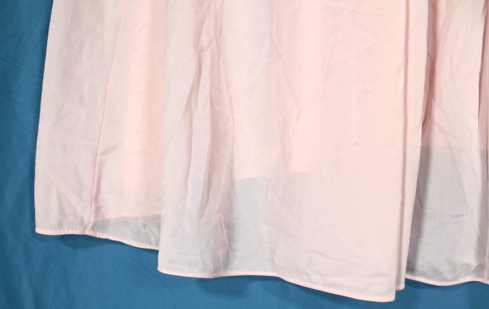 CAMISÓN PEIGNOIR VINTAGE OLGA Fino NYLON Rosa SECRETO ELÁSTICO Floral/Encaje Cuello en V 32 Foto 4 de 4