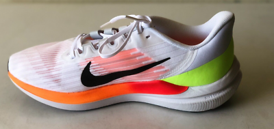 Nike Air Winflo 9 Running Shoes White Black Total Orange  display picture 3