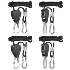 2-Pair 1/8 Inch 8-Feet Long Heavy Duty Adjustable Rope Clip Hanger