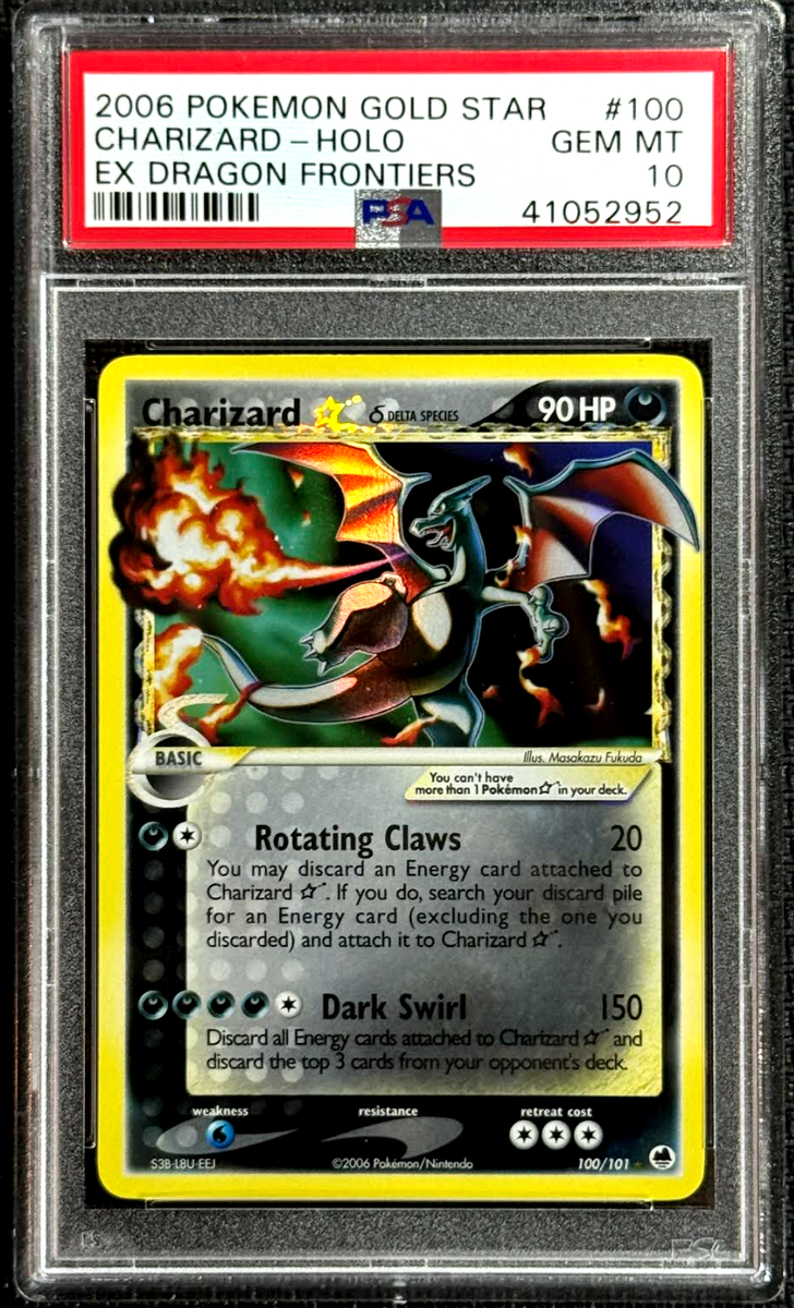 Pokemon EX Dragon Frontiers Gold Star Charizard PSA 10 Gem Pokemon EX Dragon Frontiers Gold Star Charizard PSA 10 Gem