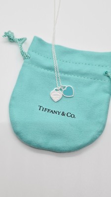 Tiffany Mini Double Heart Tag Pendant 