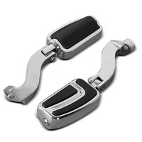 Sozius Fussrasten Set Mit Halter FüR Harley Road King Custom 05-07 W1 Chrom