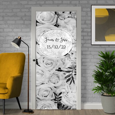Hochzeit Party Deko - Floral - Personalisierter Text Hochzeit Tür Banner