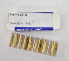 Lot of 10 Nikcole Grooving Inserts Solid Carbide Right Hand 6mm Max Depth