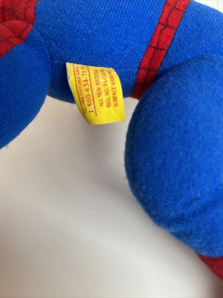 Vintage Marvel Comics Spiderman Plush Stuffed Toy Window Cling 10" Toy Biz new - Image 4 of 4