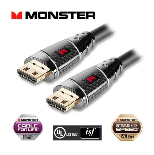 Monster 8K x 4K UltraHD HDR HDMI Cable Black Platinum Ultimate 27 Gbps 5ft 1.5m - Image 4 of 4