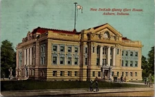 Postcard DeKalb County Court House in Auburn, Indiana