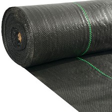 1M X 50M HEAVY DUTY WOVEN WEED CONTROL GROUND MULCH LANDSCAPE FABRIC