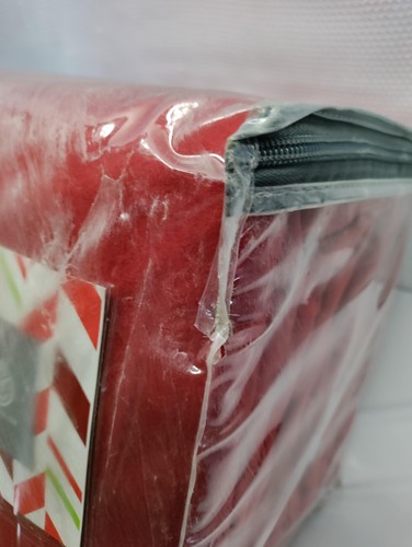 Martha Stewart Holiday Collection Cotton Flannel 4 Piece Sheet Set CandyCane Red - Picture 14 of 15