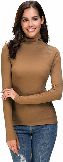 fitted mock turtleneck