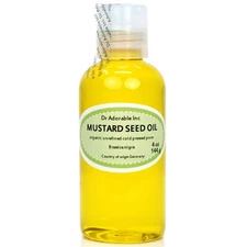4 OZ MUSTARD SEED OIL 100% PURE COLD PRESSED ORGANIC