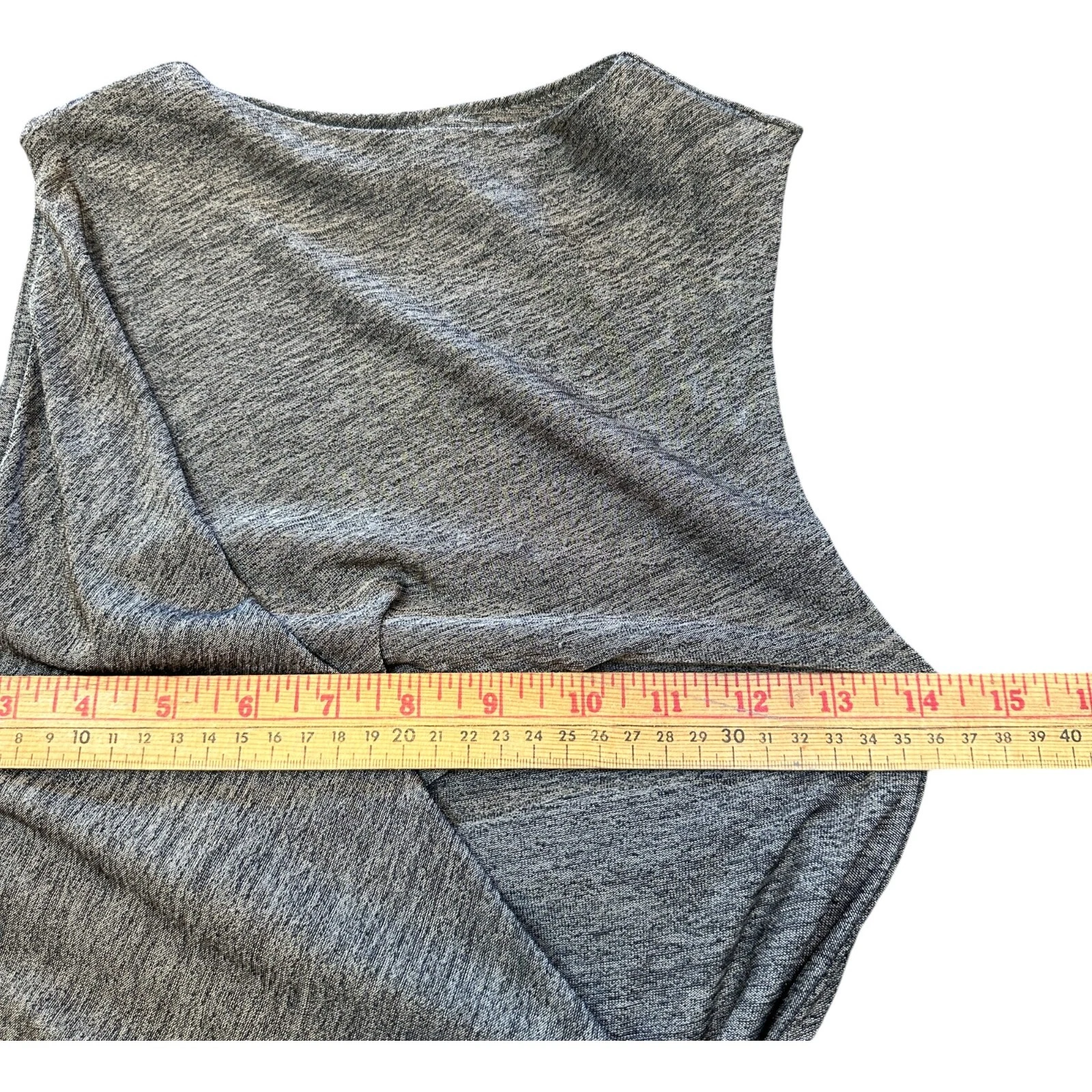 Alexander Wang Vestito Donna Senza Maniche Drappeggiato Piccolo Grigio Vacanze Cocktail Party