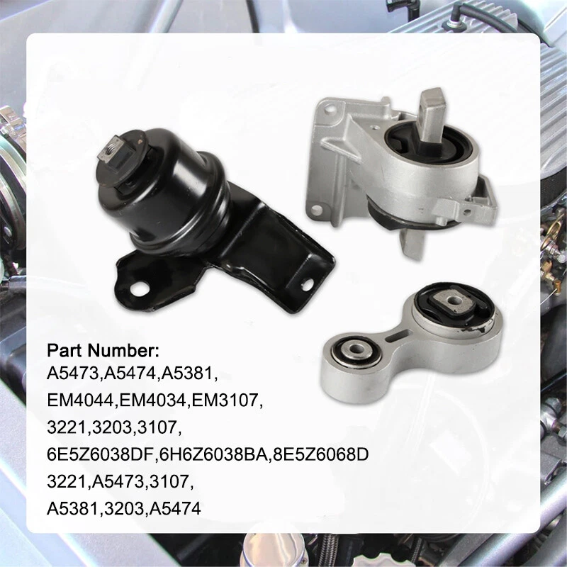 3PC Motor Mounts Set For Ford Fusion Mercury Milan 2006-2009 A5473 A5474 A5381 Foto 3 de 4