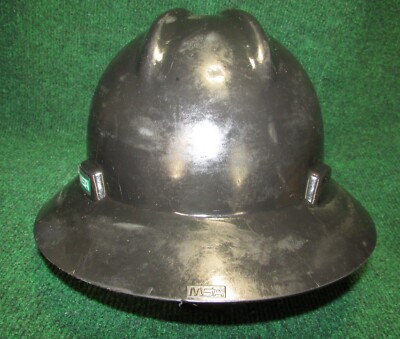 MSA V -Gard Hard Hat Full Brim Black  Good Suspension Webbing