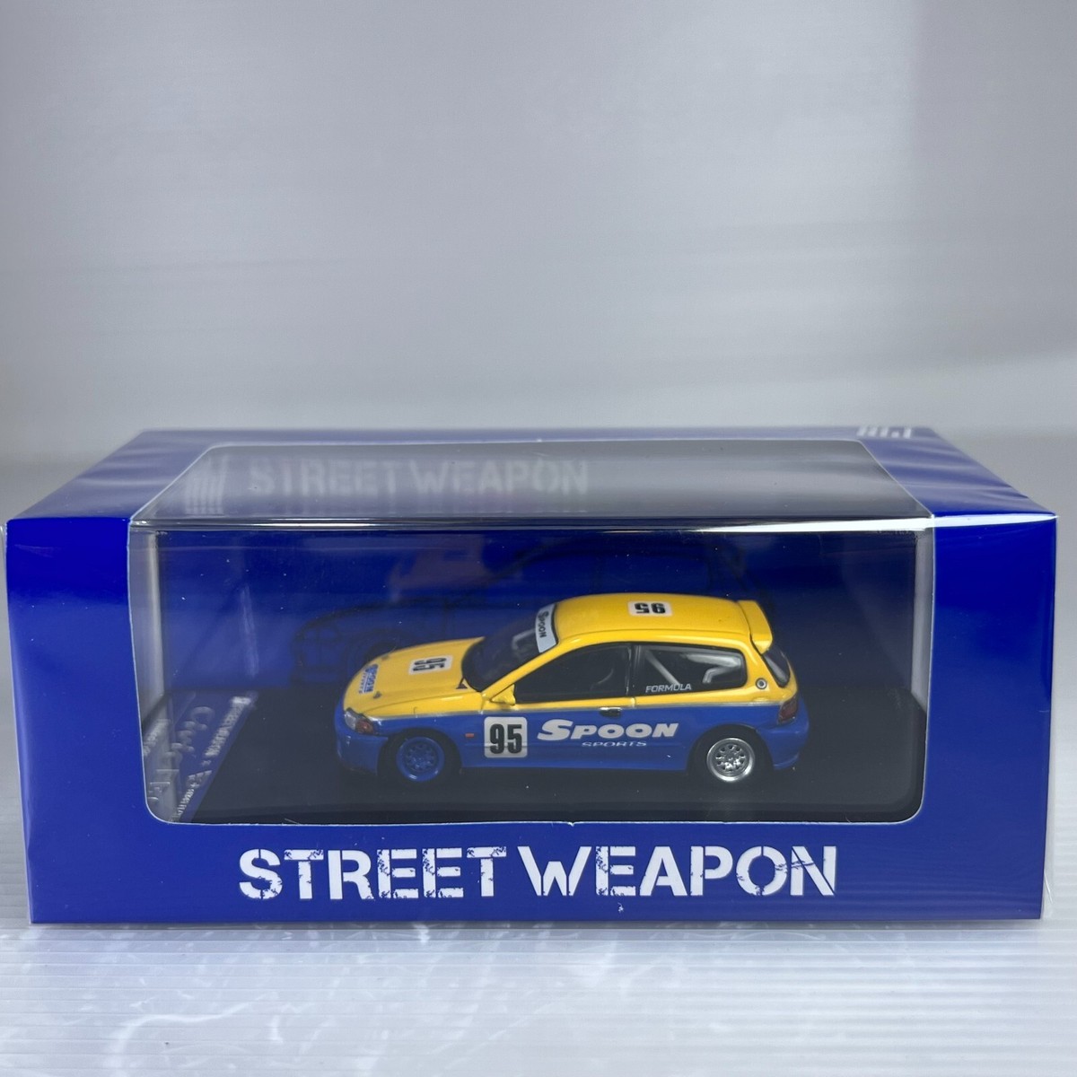 1/64 Street Weapon Honda Civic EG6 Spoon Blue / Yellow #95