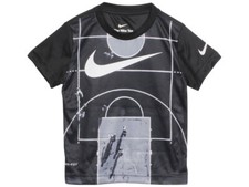 Nike Little Boy's T-Shirt Short Sleeve Dri-Fit Ball Court Black
